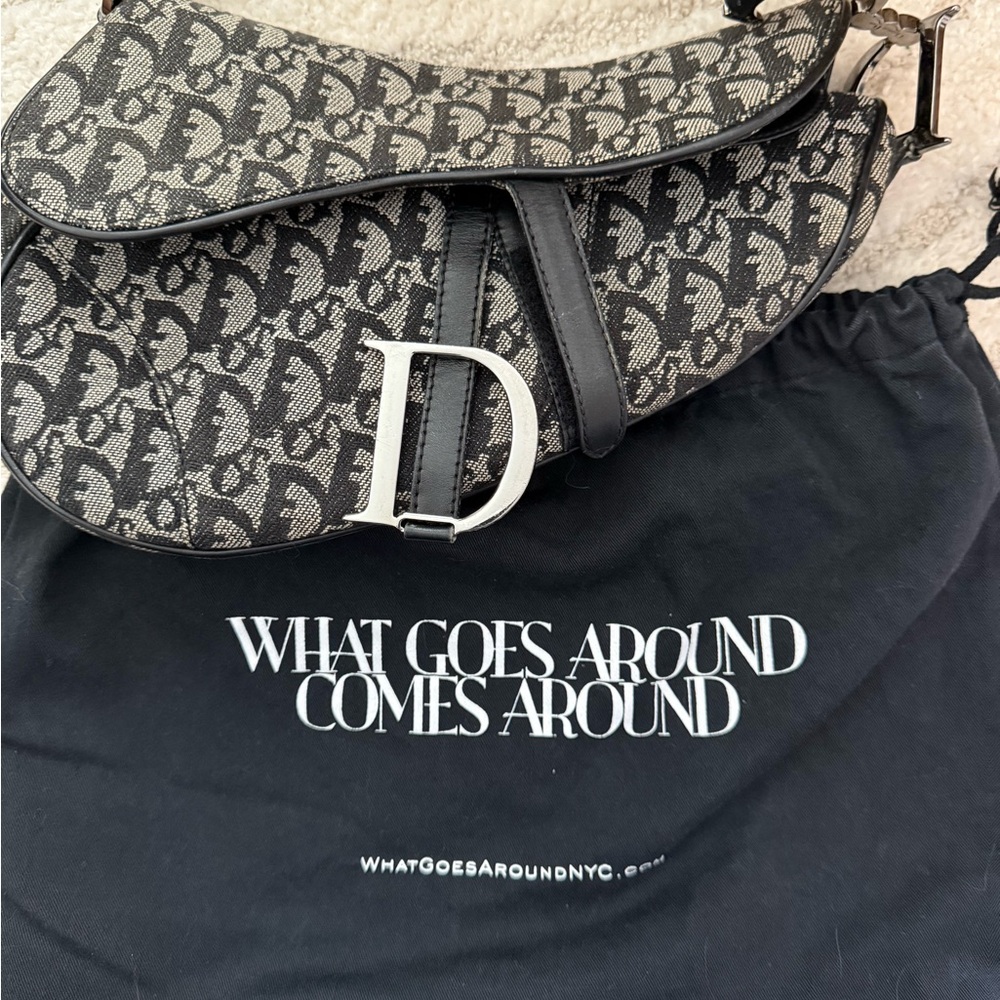 Dior Black and Gray Saddle Bag - Picture 7 of 7